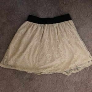 Nude lace skirt